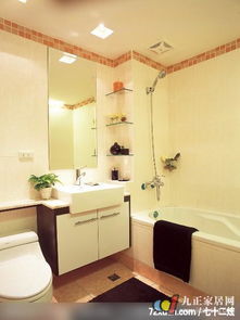 沖突美感的體現,北京泰吉偉邦設計公司,馬豪,浴室,洗臉臺面,收納柜,用品架,造型拼貼主墻,裝修效果圖 第2張 家居圖庫 九正家居網